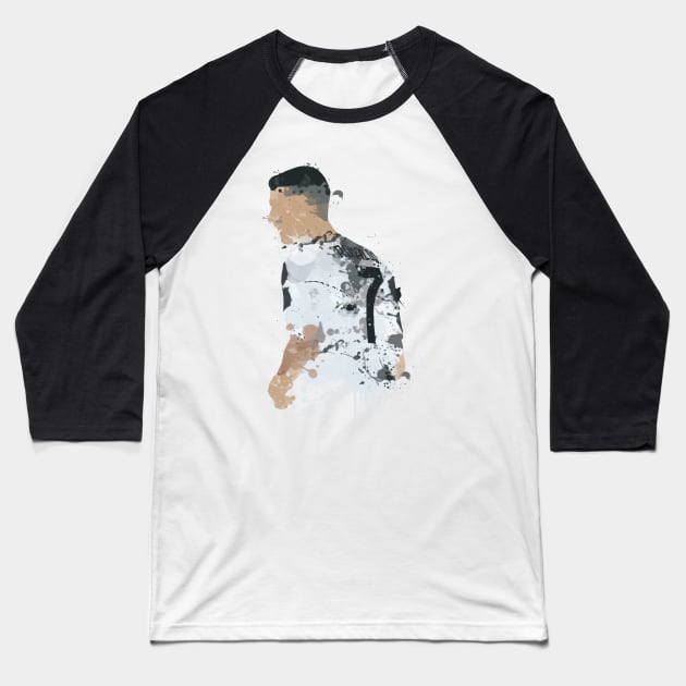 Cristiano Ronaldo - Juventus Hero Baseball T-Shirt by FootballArcade